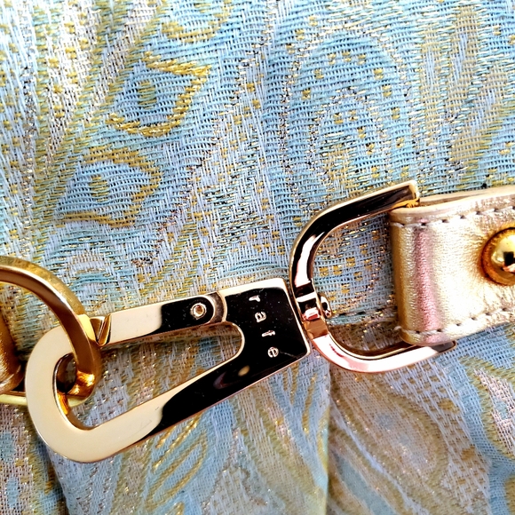 💯 Rafe of New York Seafoam & Gold Satchel - Picture 3 of 12